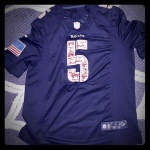 Ravens Flacco salute the troops jersey desert camo